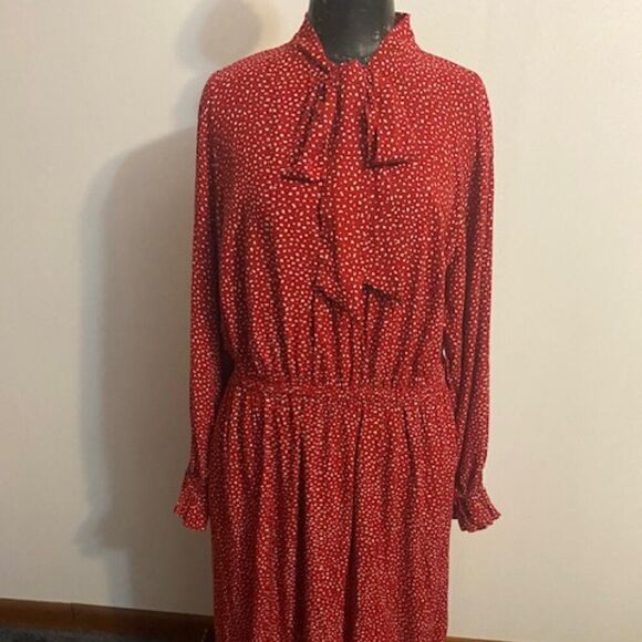 Ava & Viv Dresses & Skirts - Ava & Viv Red/White Polka-Dot Ruffle Tiered Prairie Dress, size 1X